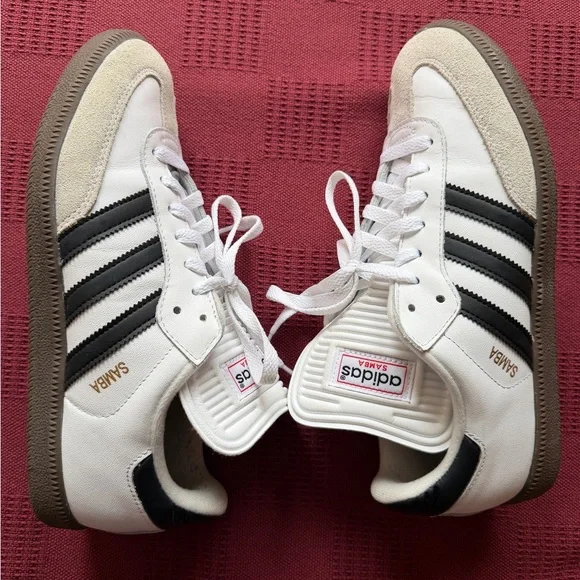 Adidas Samba White Sneaker Shoes Size 9 - Picture 9 of 11